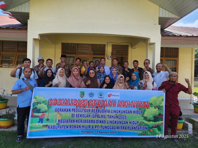 PT TMP Gandeng DLH Rohil Sosialisasikan Program Sekolah Adiwiyata