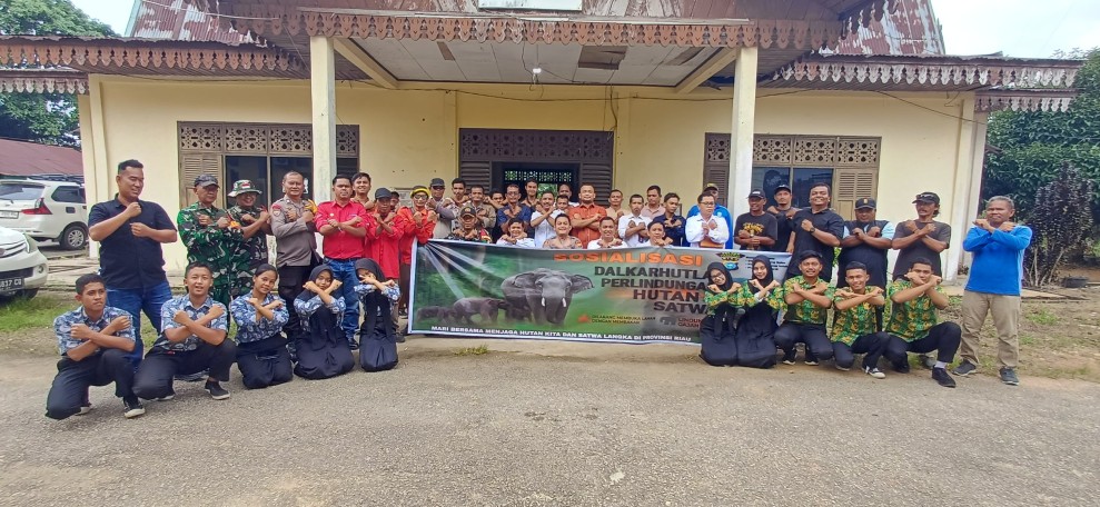 Perusahaan HTI di Ukui Kolaborasi dengan Polres Pelalawan