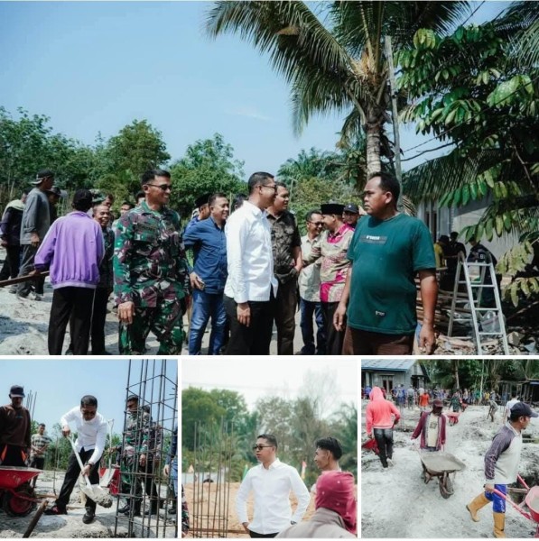 Wakil Bupati Jhonny Charles Apresiasi Semangat Gotong Royong Warga Sintong Induk Bangun Masjid Nurhidayah