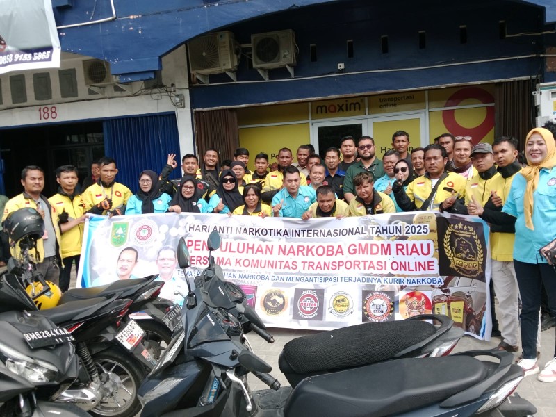 Peringati HANI 2025, GMDM Riau Sosialisasi Bahaya Narkoba ke Pengemudi Daring