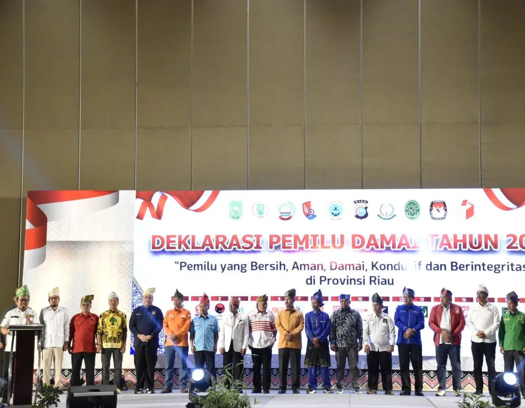 Deklarasi Pemilu Damai 2024 Langsung Dihadiri Wakil Ketua DPRD Pekanbaru Ginda Burnama